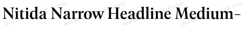Nitida Narrow Headline Medium字体转换